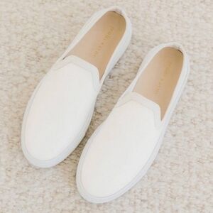 Jenni Kayne White Canvas Slider Sneakers